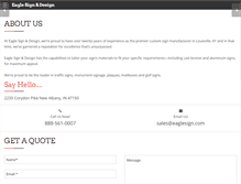 Tablet Screenshot of eaglesign.com